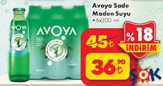 AVOYA SADE MADEN SUYU 6X200 ML